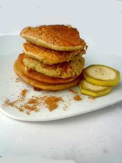 Placuszki owsiane z bananem A B